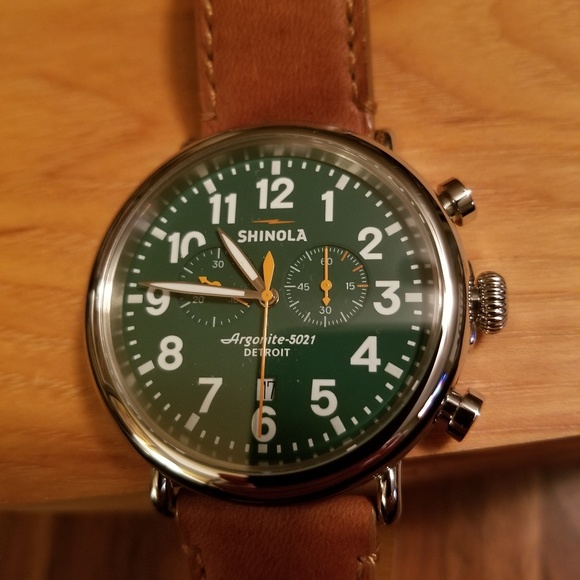 Men's 47mm Shinola Runwell Chrono Watch - Picture 7 of 8